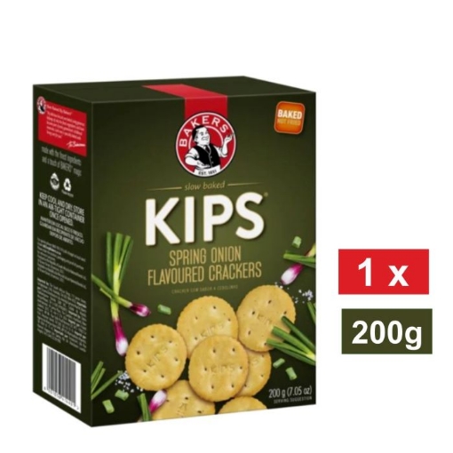 Picture of BAKERS KIPS SPRING ONION  FLAVOURED CRACKERS 200g