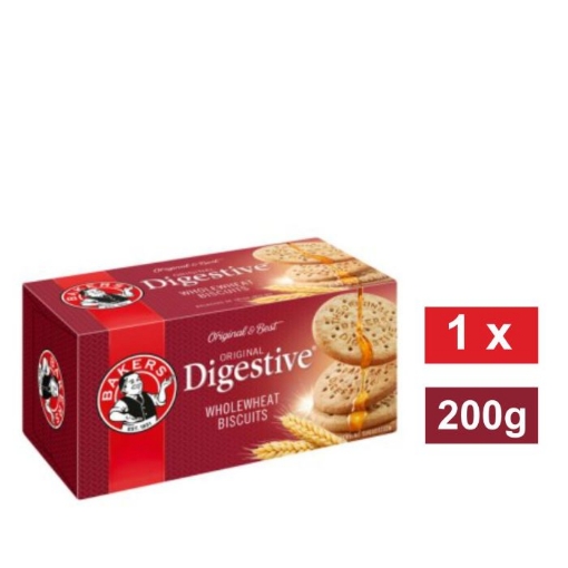 Picture of BAKERS ORIGINAL DIGESTIVE WHOLEWHEAT BISCUITS 200g