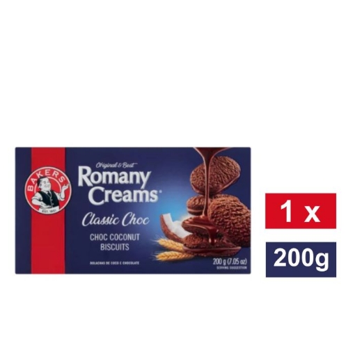 Picture of BAKERS ROMANY CREAMS CLASSIC CHOCOLATE BISCUITS 200g