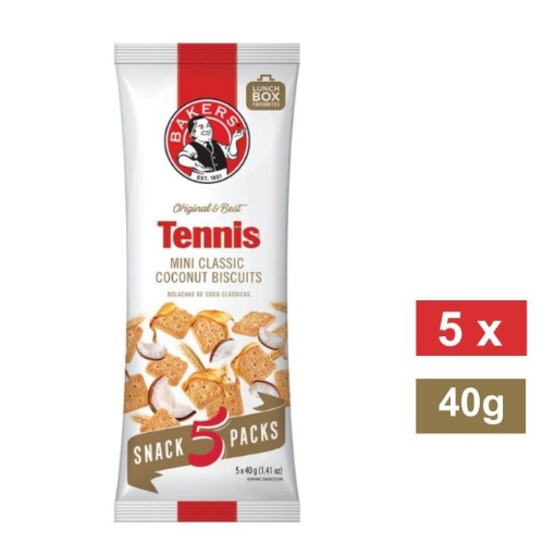 Picture of BAKERS TENNIS MINI CLASSIC COCONUT BISCUITS 5x40g