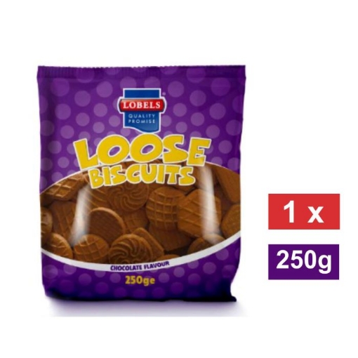 Picture of LOBELS LOOSE BISCUITS CHOCOLATE FLAVOURED 250g 