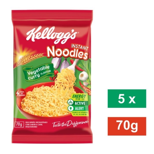 Picture of KELLOGG'S 2 MINUTE NOODLES 5 PACK - VEGETABLE CURRY 5x70g