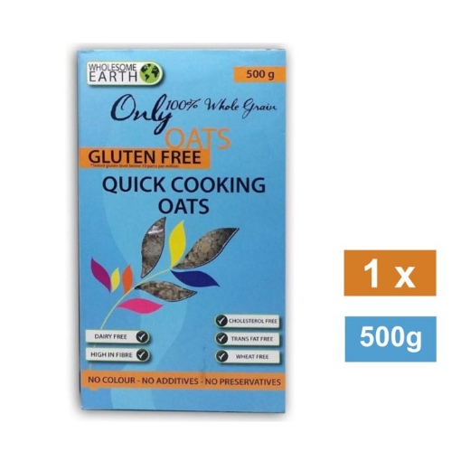 Picture of WHOLESOME EARTH QUICK COOKGLUTEN FREE OATS  500g