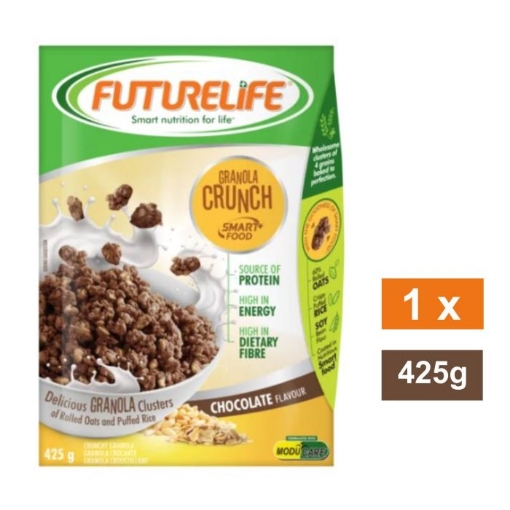 Picture of FUTURELIFE SMART FOOD GRANOLA CRUNCH CHOCOLATE FLAVOURED GRANOLA  CEREAL 425g