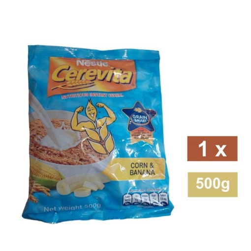 Picture of NESTLE CEREVITA CORN & BANANA INSTANT CEREAL SACHET 500g