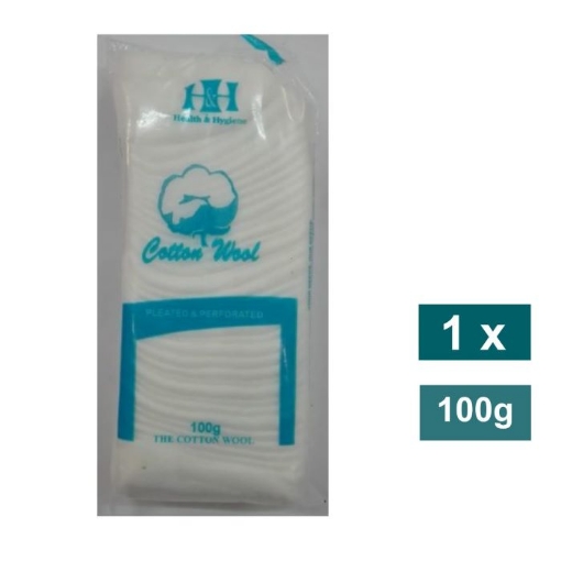 Picture of HEALTH & HYGIENE COTTON WOOL 100g 