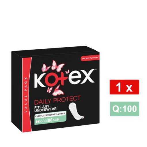 Picture of KOTEX DAILY PROTECT SLIM UNSCENTED PANT LINERS 100's