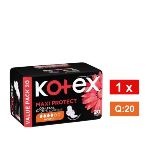 Picture of KOTEX DESIGNER MAXI PROTECT NORMAL PADS 20's