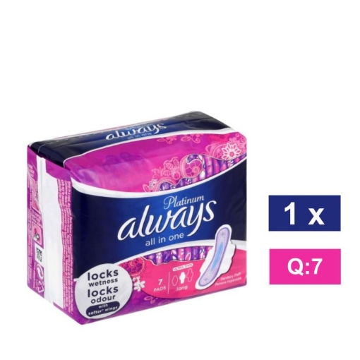 Picture of ALWAYS PLATINUM SINGLE SANITARY PADS 7's