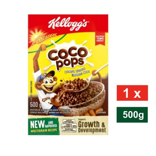 Picture of KELLOGGS COCO POPS CHOCOLATE FLAVOURED MULTIGRAIN CEREAL 500g