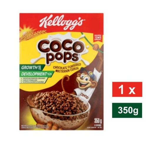 Picture of KELLOGGS COCO POPS CHOCOLATE FLAVOURED MULTIGRAIN CEREAL 350g 