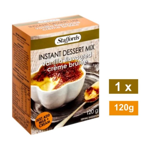 Picture of STAFFORDS INSTANT DESSERT MIX VANILLA  FLAVOURED CRÈME BRULEE 120g