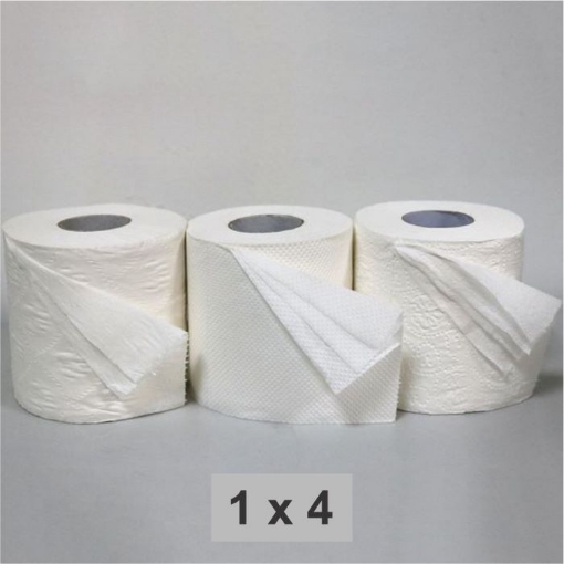 Picture of KLEAN SELECT MINI 1 PLY WHITE TOILET PAPER 200 SHEET 4 ROLLS