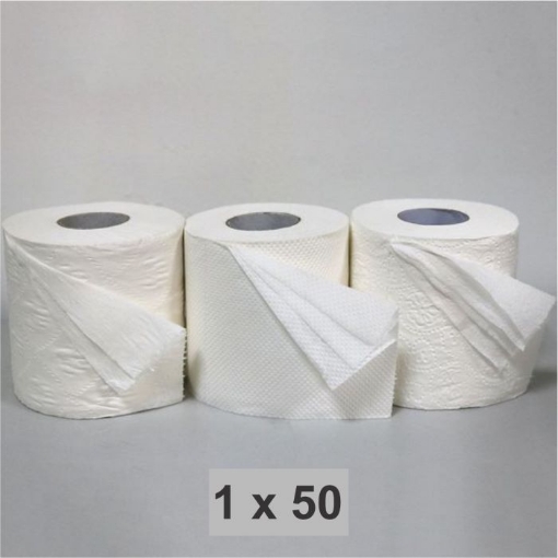 Picture of KLEAN SELECT MINI 1 PLY WHITE TOILET PAPER 200 SHEET 48 ROLLS