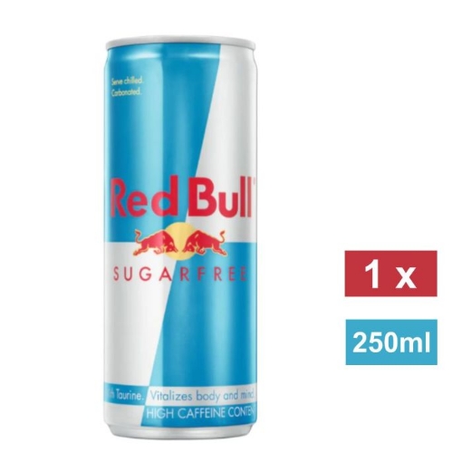 Picture of RED BULL SUGAR FREE ENERGY DRINK CAN 250ml