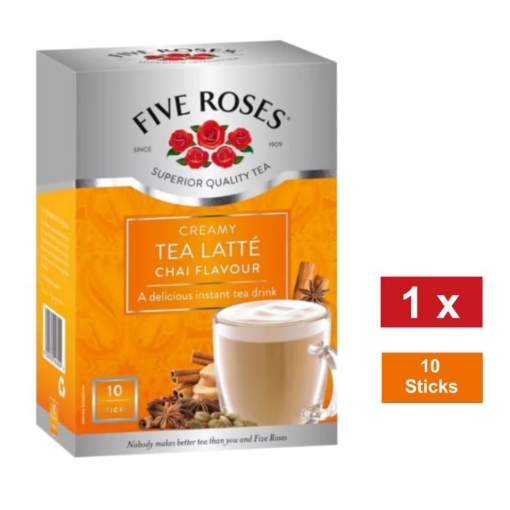 Picture of FIVE ROSES CHAI FLAVOURED INSTANT TEA LATTE SACHETS 10's