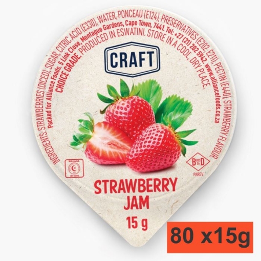 Picture of CRAFT MINI JAM PORTIONS - STRAWBERRY 80x15g 