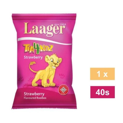 Picture of LAAGER TEA4KIDZ ROOIBOS STRAWBERRY FLAVOURED TEA 40's