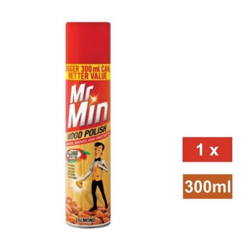 Picture of MR.MIN 5 GUARD PROTECTION ALMOND SCENTED WOOD POLISH 300ml