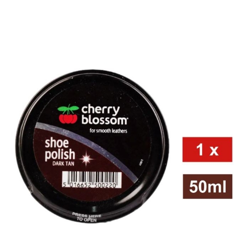 Picture of CHERRY BLOSSOM DARK TAN SHOE POLISH 50ml