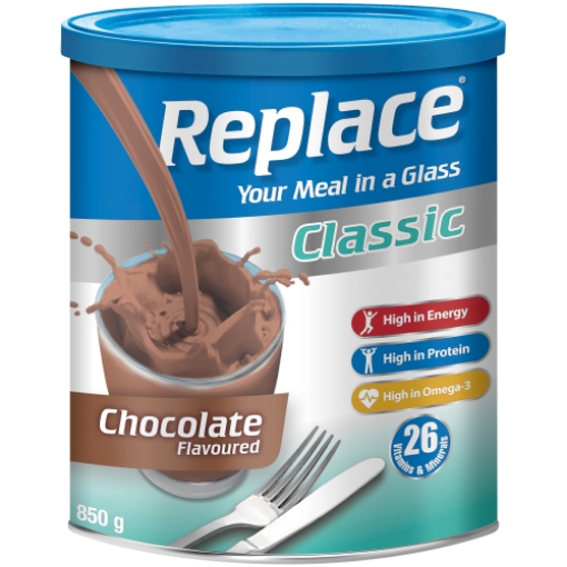 Picture of REPLACE CLASSIC DIABETIC MEAL REPLACEMENT - CHOCOLATE 850g