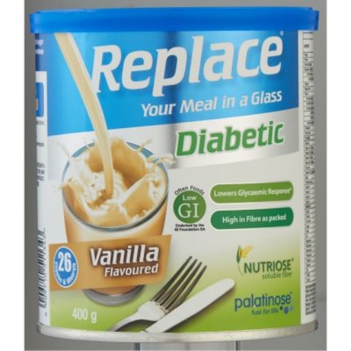 Picture of REPLACE DIABETIC MEAL REPLACEMENT - VANILLA 400g  