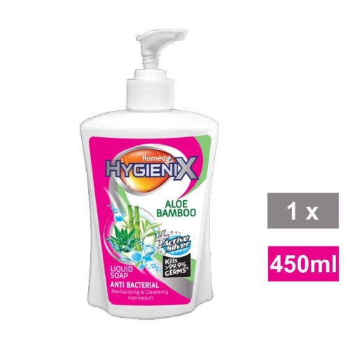 Picture of HYGIENIX ALOE BAMBOO LIQUID HAND SOAP 450ml 