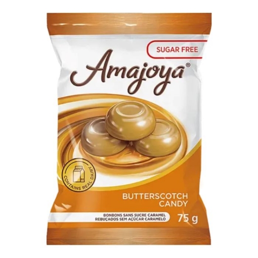 Picture of AMAJOYA SUGAR FREE BUTTERSCOTCH FLAVOURED CANDY 75g