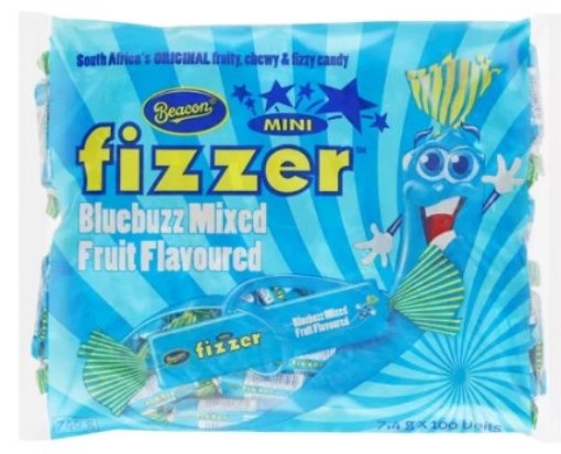 Picture of BEACON MINI FIZZERS BLUE BUZZ MIXED FRUIT FLAVOURED 100 units 