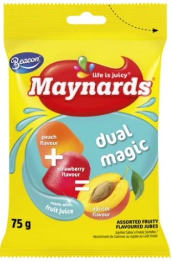 Picture of BEACON MAYNARDS DUAL MAGIC FRUITY FLAVOURED JELLYS 75g