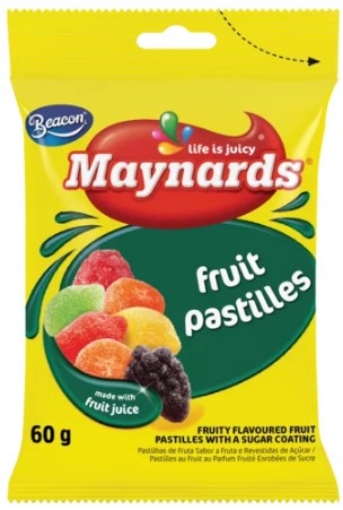 Picture of BEACON MAYNARDS FRUIT PASTILLES SWEETS 60g