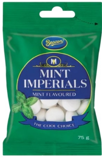 Picture of BEACON MINT FLAVOURED MINT IMPERIALS 75g