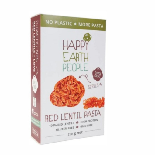 Picture of HAPPY EARTH PEOPLE RED LENTIL FUSILLI PASTA 250g  