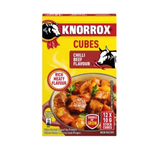 Picture of KNORROX CHILLI BEEF FLAVOURED STOCK CUBES 12x10g 