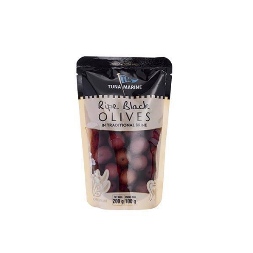 Picture of TUNA MARINE BLACK OLIVES 180g