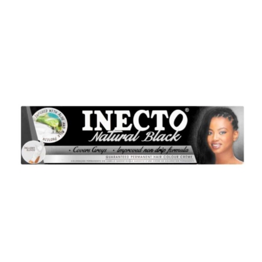 Picture of INECTO NATURAL BLACK PERMANENT HAIR COLOUR CREME 50ML 