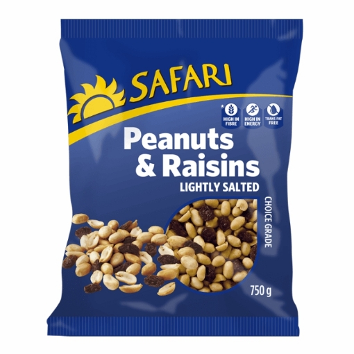 Picture of SAFARI PEANUTS AND RAISINS 750g