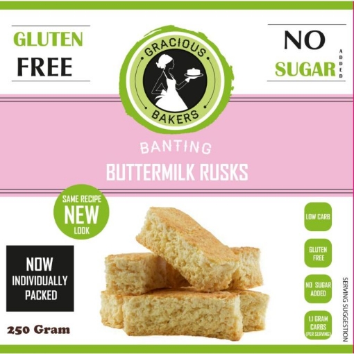 Picture of GRACIOUS BAKERS BANTING BUTTERMILK RUSKS 250g