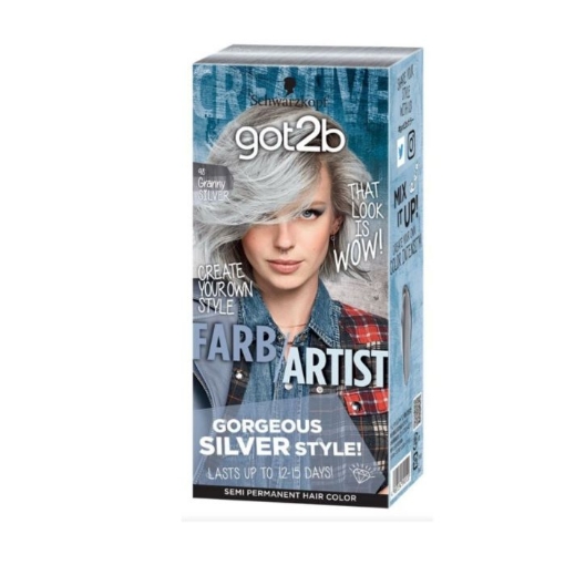 Picture of SCHWARZKOPF GOT2B COLOUR ARTIST GRANNY SILVER 098 HAIR COLOUR 80ml