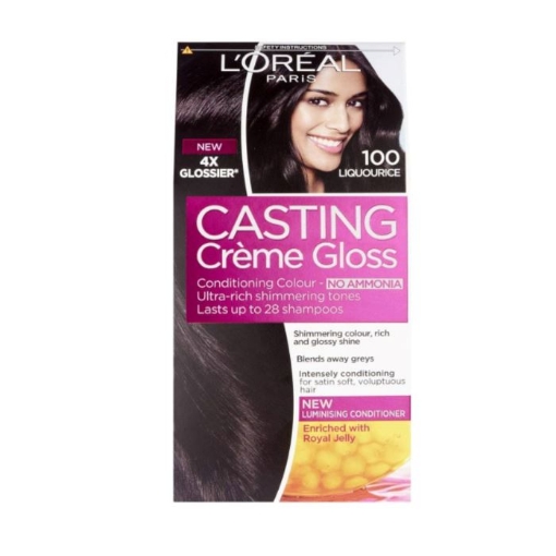 Picture of L'OREAL PARIS CASTING CRÈME GLOSS  NO. 100 BLACK HAIR COLOUR DYE 242g