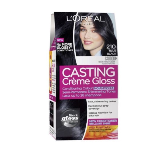 Picture of LOREAL PARIS CASTING CRÈME GLOSS NO. 210 BLUE BLACK HAIR COLOUR DYE 242g 