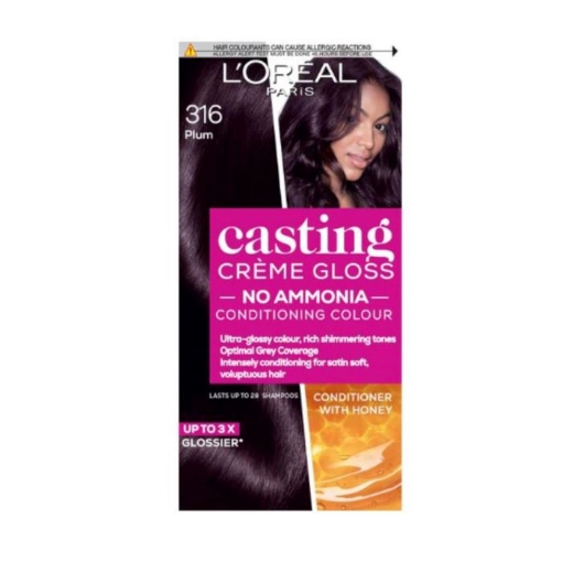 Picture of LOREAL PARIS CASTING CRÈME GLOSS NO. 316 PLUM HAIR COLOUR DYE 242g  