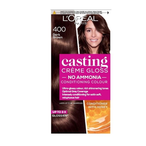 Picture of LOREAL PARIS CASTING CRÈME GLOSS NO. 400 DARK BROWN HAIR COLOUR DYE 242g  