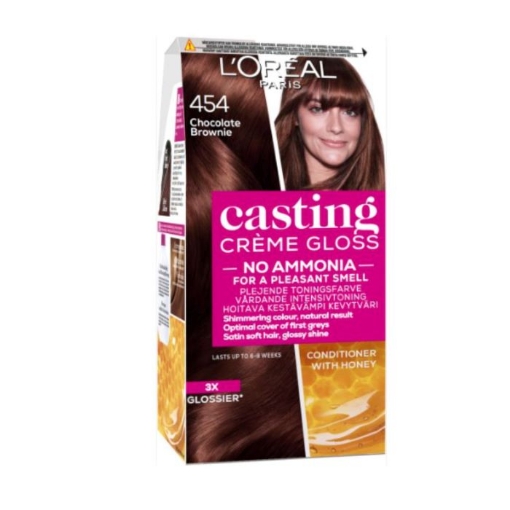 Picture of LOREAL PARIS CASTING CRÈME GLOSS NO. 454 CHOCOLATE BROWNIE HAIR COLOUR DYE 242g