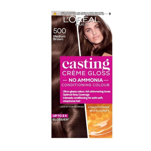 Picture of L'OREAL PARIS CASTING CRÈME GLOSS NO. 500 MEDIUM BROWN HAIR COLOUR DYE 242g