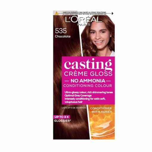 Picture of LOREAL PARIS CASTING CRÈME GLOSS NO. 535 CHOCOLATE HAIR COLOUR DYE 242g