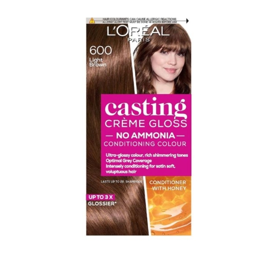 Picture of LOREAL PARIS CASTING CRÈME GLOSS NO. 600 LIGHT BROWN HAIR COLOUR DYE 242g 