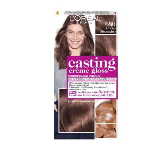 Picture of LOREAL PARIS CASTING CRÈME GLOSS NO. 680 CHOCO MOCCACINO HAIR COLOUR DYE 242g 