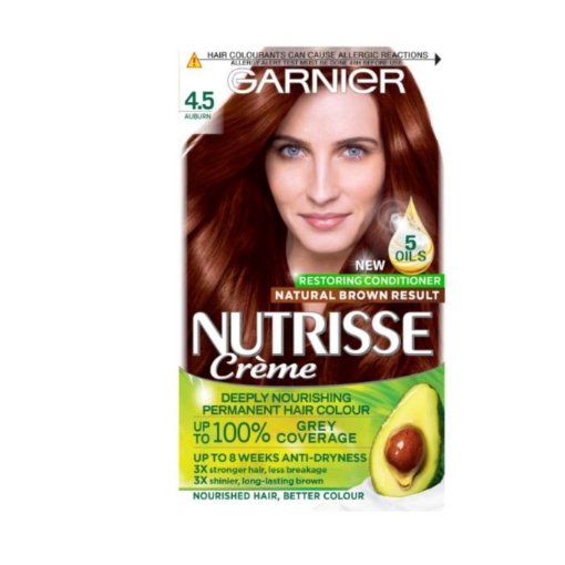 Picture of GARNIER NUTRISSE CREME NO. 4.5 AUBURN DEEP NOURISHING PERMANENT HAIR COLOUR 172g  