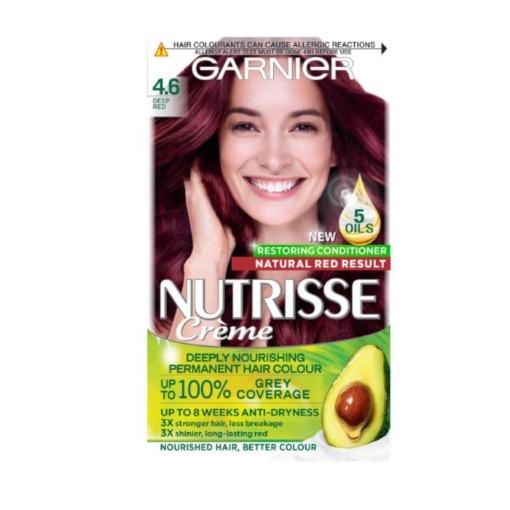 Picture of GARNIER NUTRISSE CREME NO. 4.6 DEEP RED DEEP NOURISHING PERMANENT HAIR COLOUR 172g 